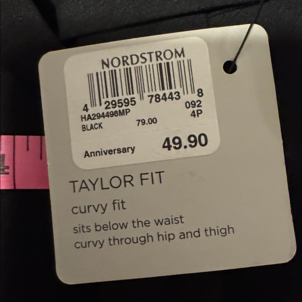 NWT Halogen Black TAYLOR Fit Curvy Fit Women's Dress Pants - Picture 4 of 7